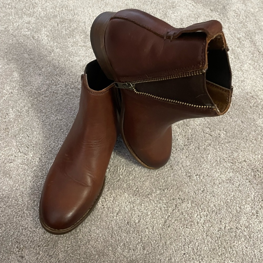 New without tags Frye-Carly Chelsea boot.  Cognac color.